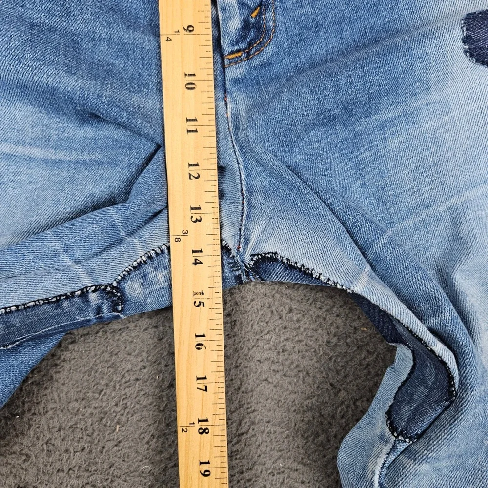 Vintage Levis 26W 40 Light‎ Wash Patchwork Straight Leg Jeans Made in USA Blue